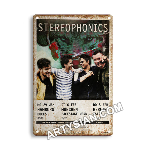 ARTYSIAN Stereophonics - Scream Above The Sounds, All Dates 2017Metal Sign 30X20cm