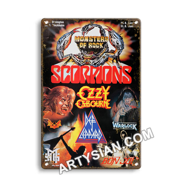 ARTYSIAN Monster Of Rock, 1986Metal Sign 30X20cm