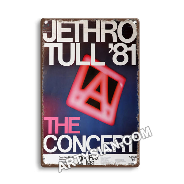 ARTYSIAN Jethro Tull, Ludwigshafen 1981Metal Sign 30X20cm