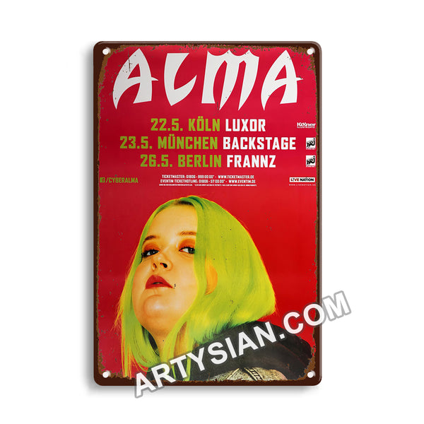 ARTYSIAN Alma Cyber - Dye My Hair, Mix 2017 Metal Sign 30X20cm