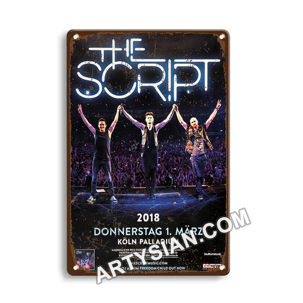 ARTYSIAN The Script - No Sound Without Silence, Köln 2018Metal Sign 30X20cm