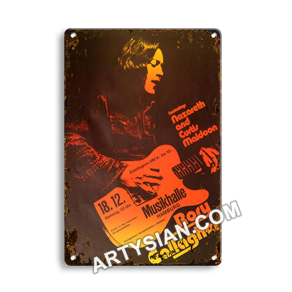 ARTYSIAN Rory Gallagher, Hamburg 1971--Metal Sign 30X20cm