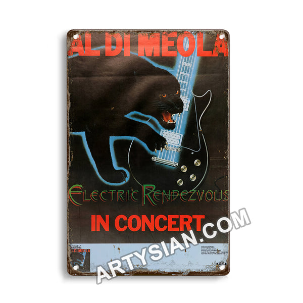ARTYSIAN Alo Di Meola - Electric Rendezvous, No Town 1982 Metal Sign 30X20cm