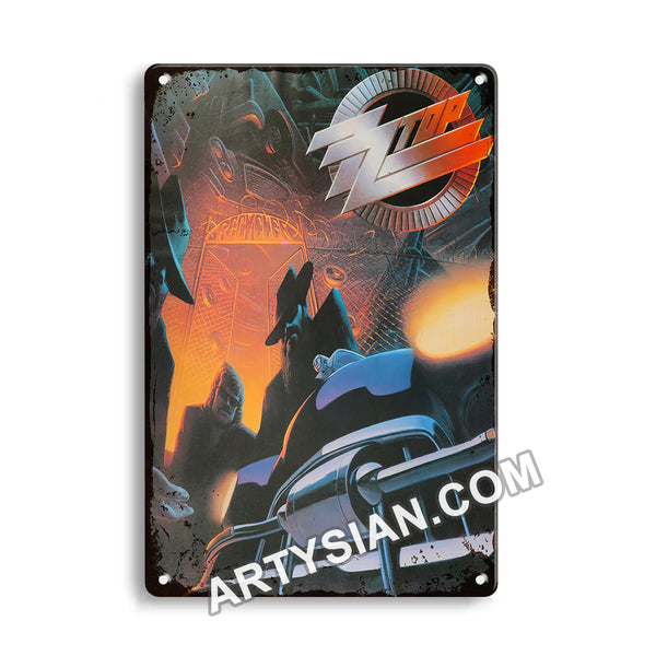 ARTYSIAN ZZ Top, 1990-Metal Sign 30X20cm