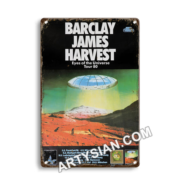 ARTYSIAN Barclay James Harvest - Eyes of the Universe Tour, All The Dates 1980 Metal Sign 30X20cm