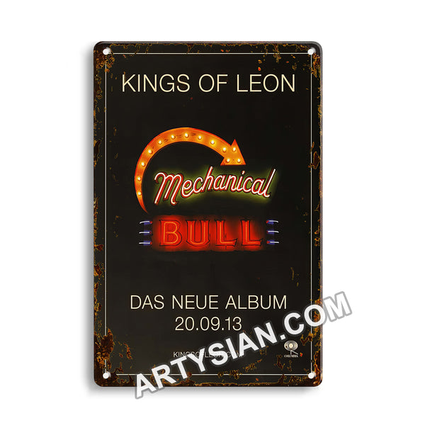 ARTYSIAN Kings Of Leon - Mechanical Bull, 2013 - Konzertplakat- Metal Sign 30X20cm