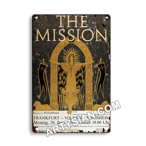 ARTYSIAN The Mission - Carved In Sand, Frankfurt 1990-Metal Sign 30X20cm