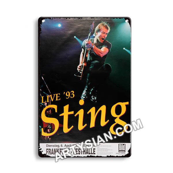 ARTYSIAN Sting - Live ´93, Frankfurt 1993-Metal Sign 30X20cm